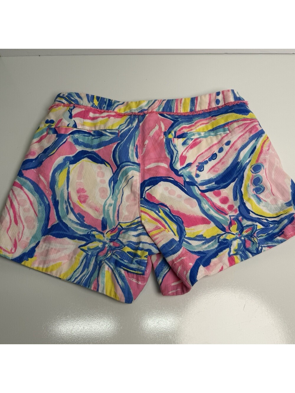 Lilly Pulitzer Women’s Sz 00 Pink Adie Swept By The Tide Shorts Beach Vacation - Picture 6 of 9